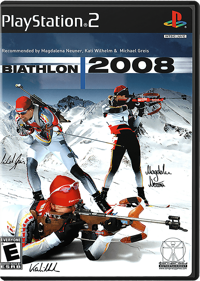 Biathlon 2008 box art for Playstation 2